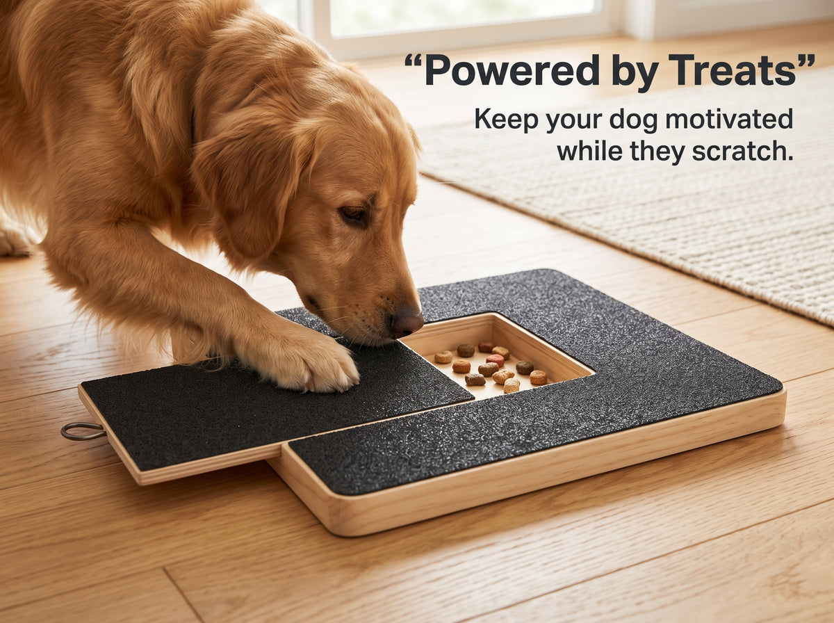 Dog Nail Scratch Board with Treat Compartment