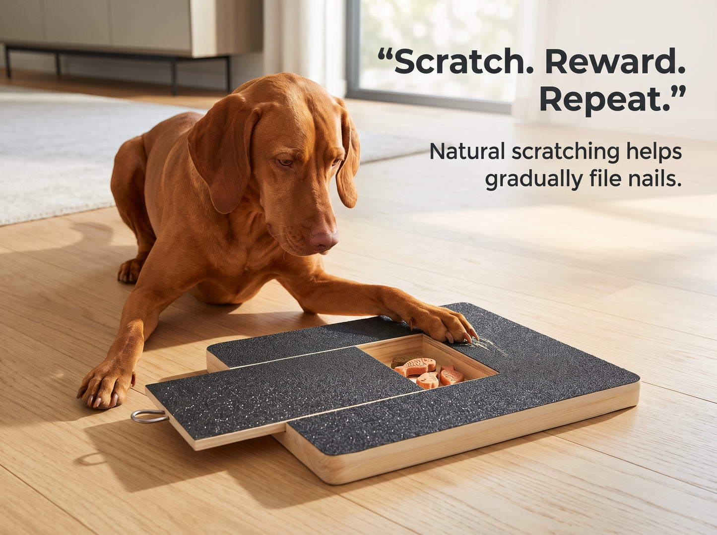 Dog Nail Scratch Board with Treat Compartment